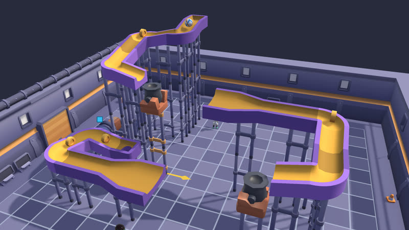 A sprawling machine of tracks, towers and cannons across the workshop
